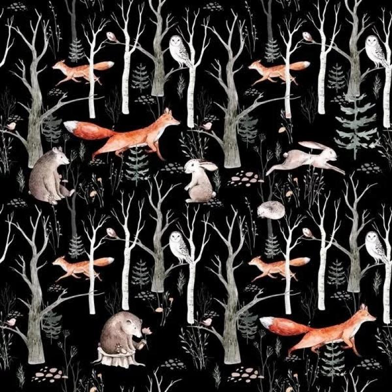 Čierny les líšky - zimný
